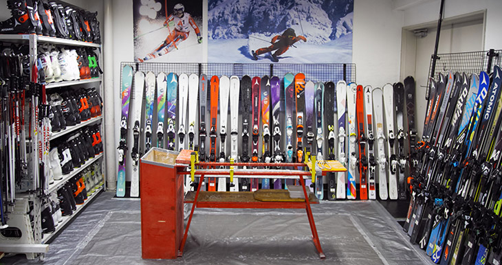 Rental ski shop