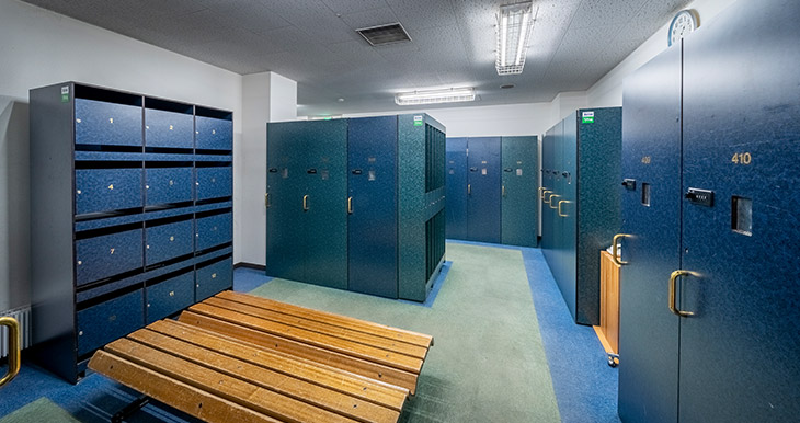 Ski locker room